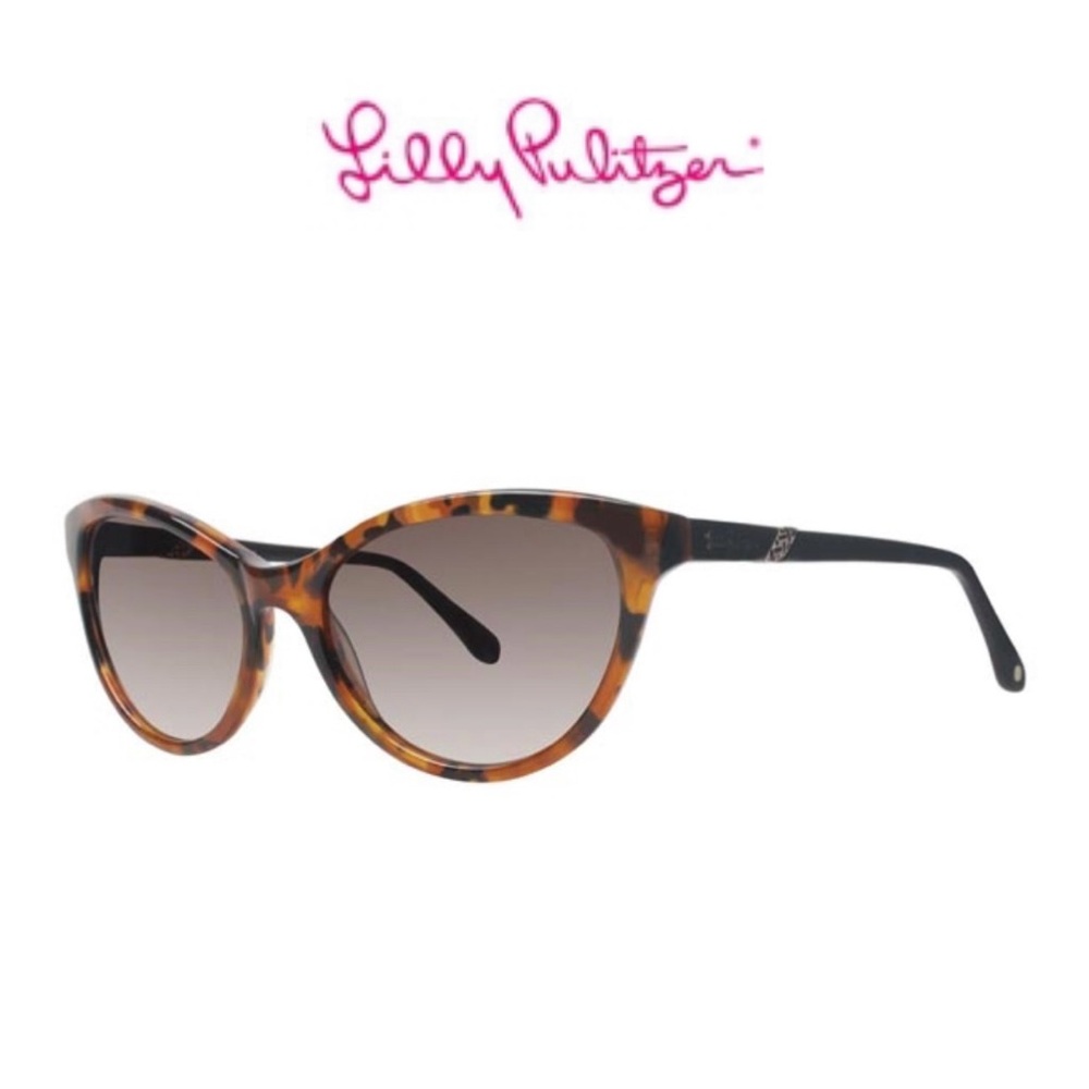 Lilly Pulitzer Meridiene Sunglasses spotty tortoise 57-18-135 with case